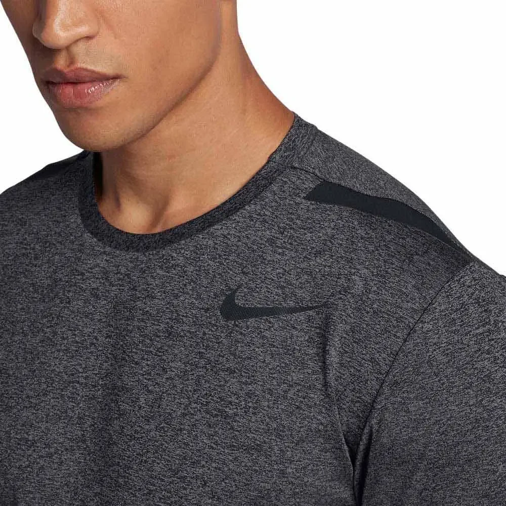 Nike Mens Dri-Fit Hypermax Short Sleeve Training T-Shirt - Heathered Black Large